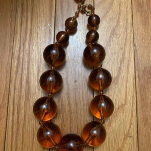 Vintage Amber Bakelite  Beaded Necklace